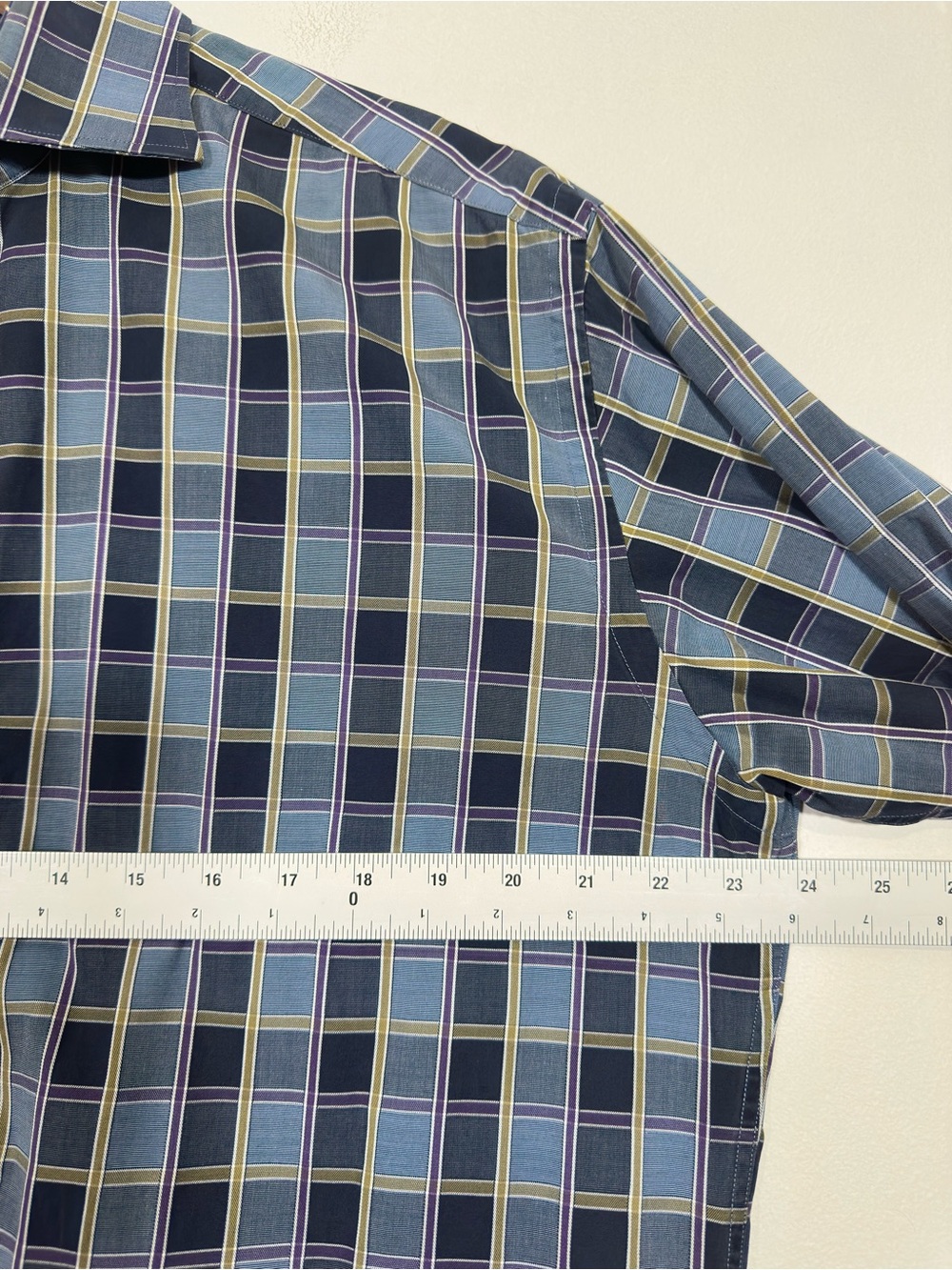 Tailorbyrd Mens Plaid Button Front Shirt Large Blue Cotton Business Casual Prep - Picture 7 of 8